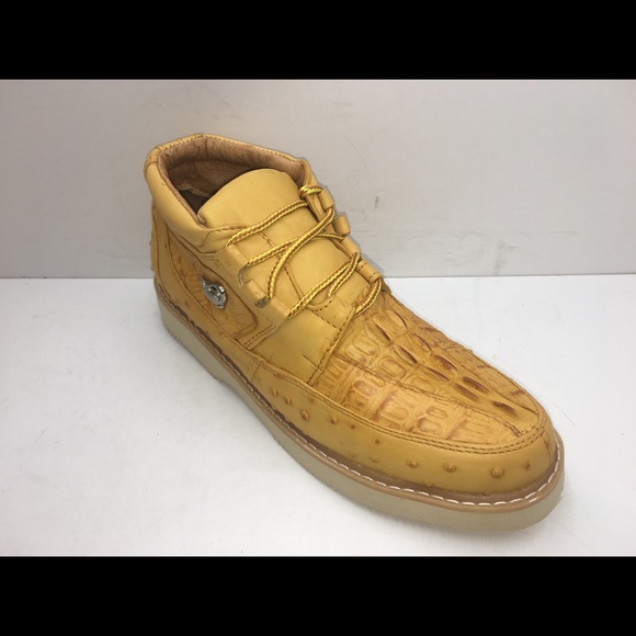 Men’s Crocodile/Ostrich Print Leather Shoes lightweight soft and comfy 1214 - Picture 5 of 5